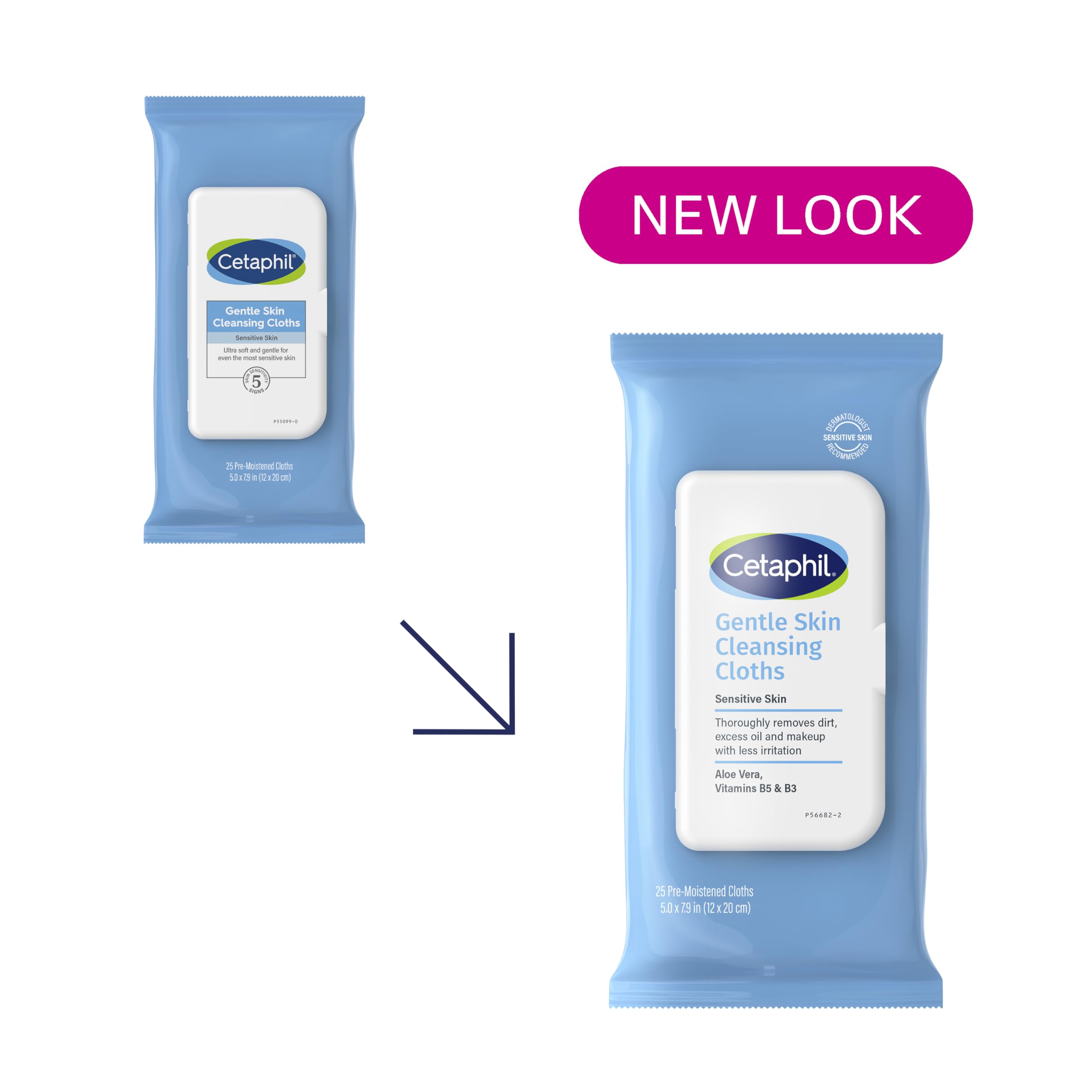 Cetaphil toallitas piel sensible libres de fragancia para uso diario