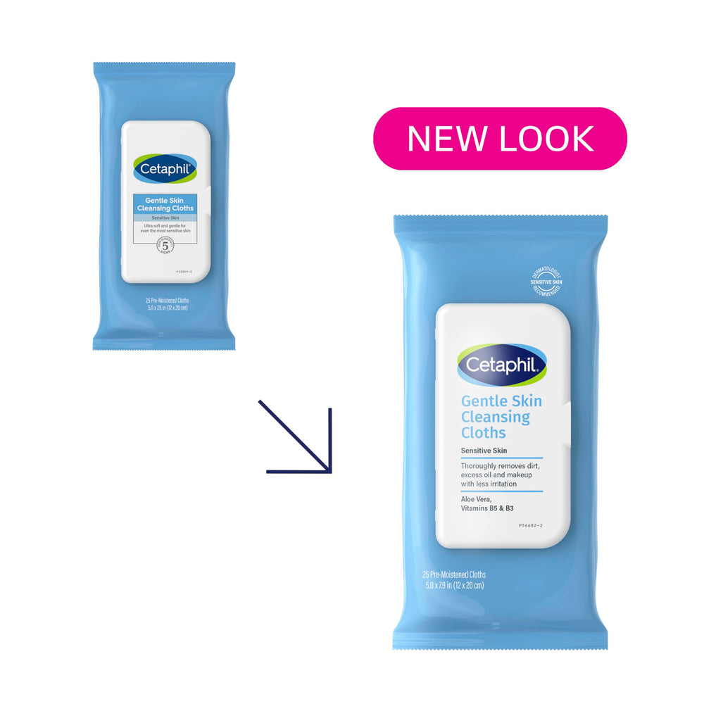 Cetaphil toallitas piel sensible libres de fragancia para uso diario