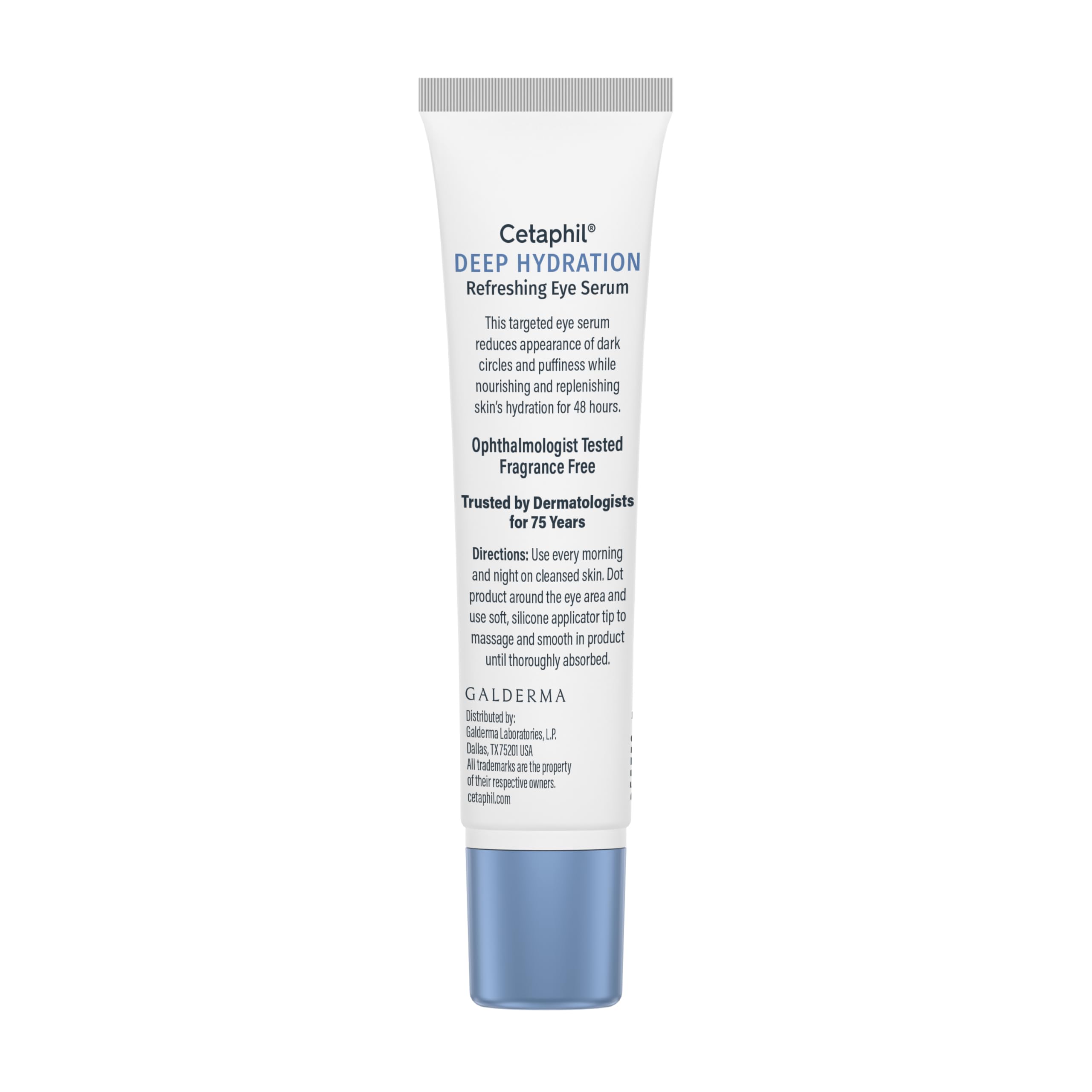 Uso diario recomendado para hidratación del contorno de ojos con Cetaphil.