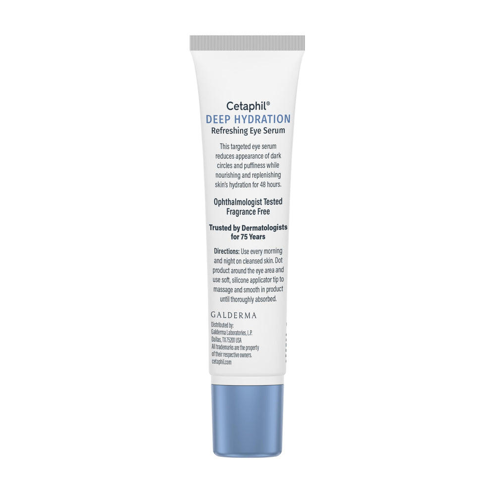 Uso diario recomendado para hidratación del contorno de ojos con Cetaphil.