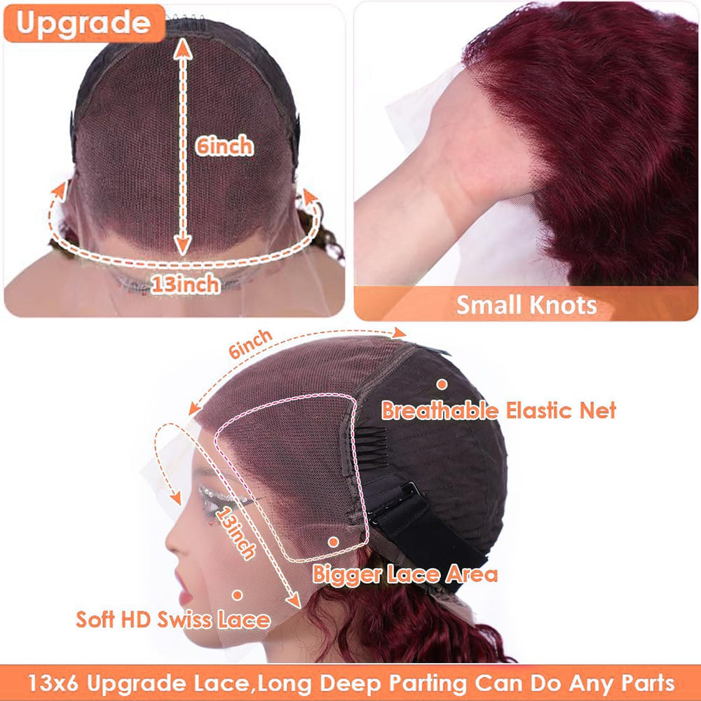Cfaimity cabello humano onda profunda con línea natural preseleccionada