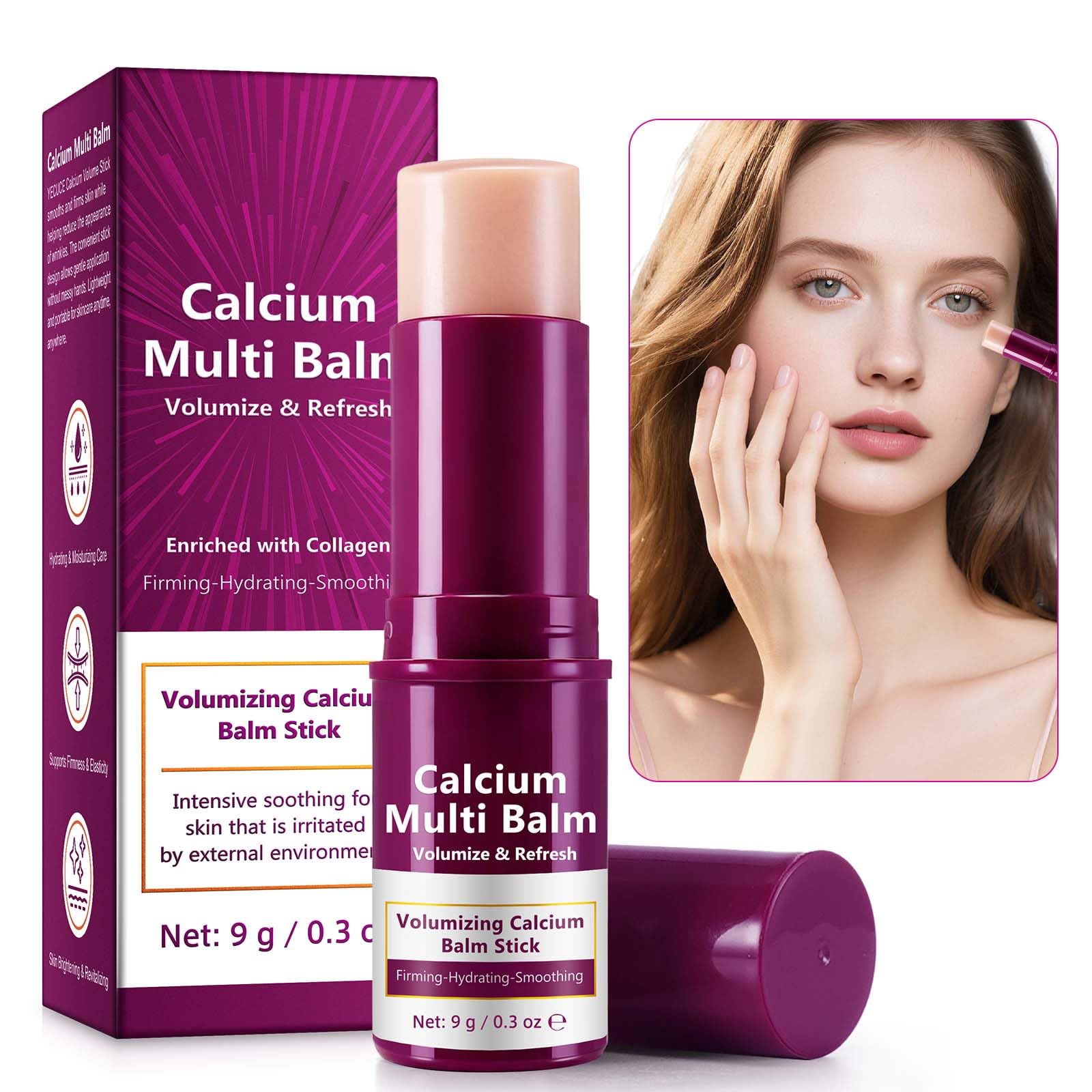 CFXYHNOX bálsamo calcio aplicación para rostro y cuello con hidratación suave