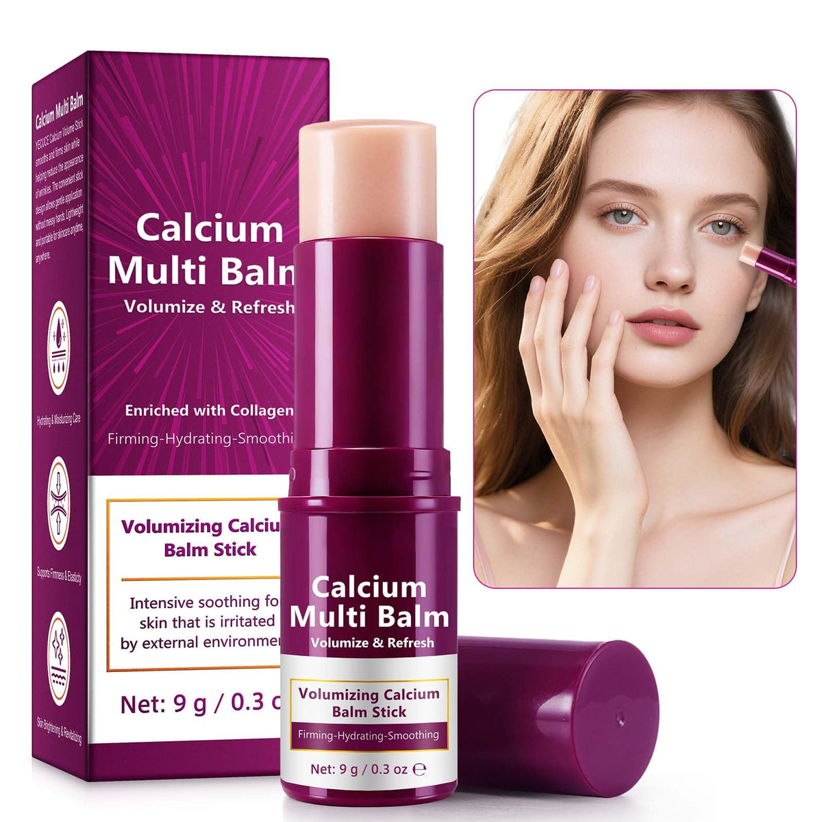 CFXYHNOX bálsamo calcio aplicación para rostro y cuello con hidratación suave