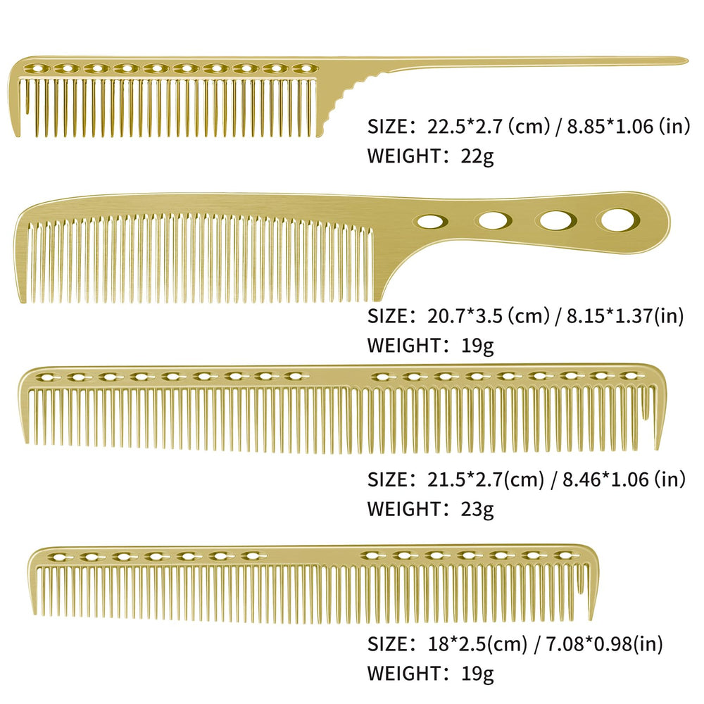 CGBARBER peine mango ergonómico dorado mejora el agarre durante peinado y trenzado