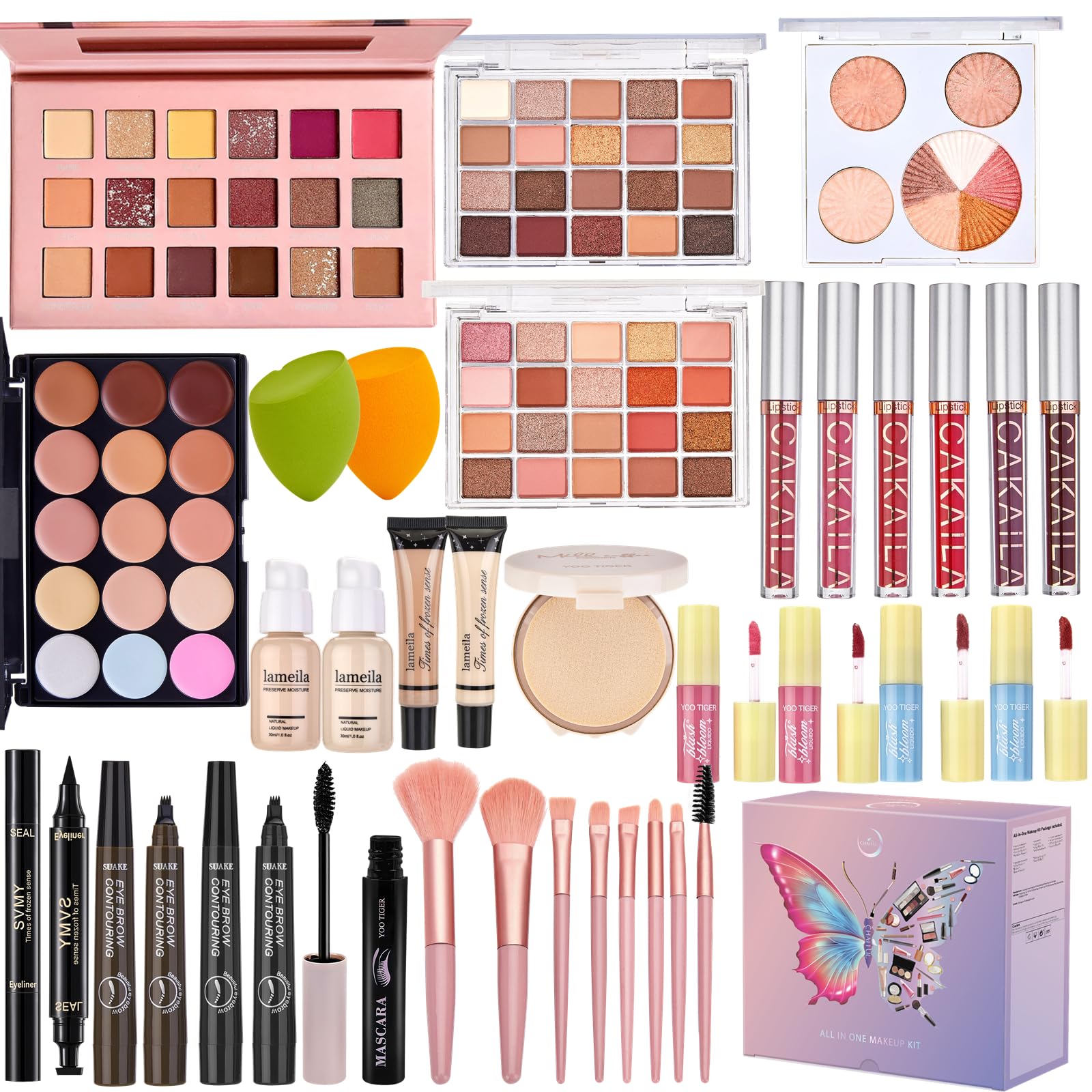 CHAFFUL kit maquillaje todo en uno base facial para un look uniforme