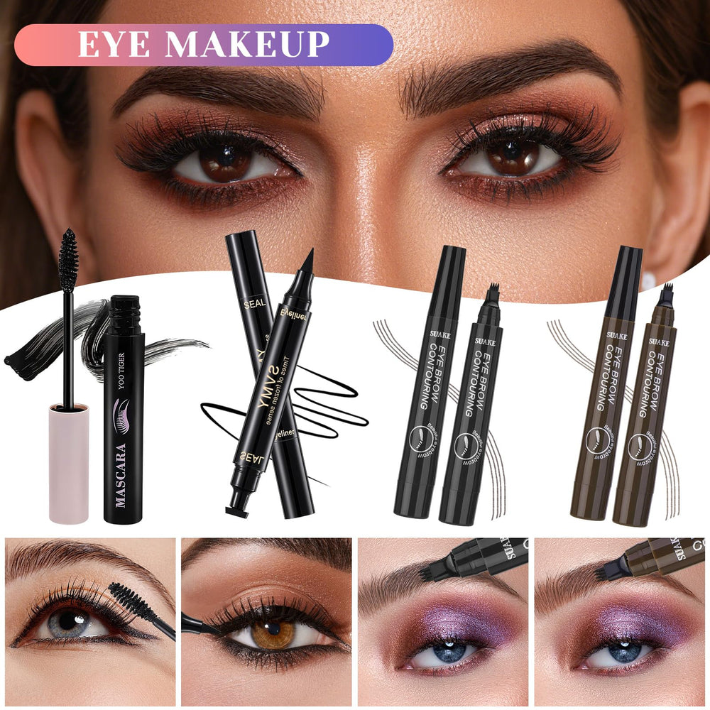CHAFFUL kit maquillaje todo en uno paleta iluminadora para brillos sutiles