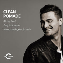 Challenger crema pomade sin fragancia, textura mate ideal para estilos limpios sin brillo.