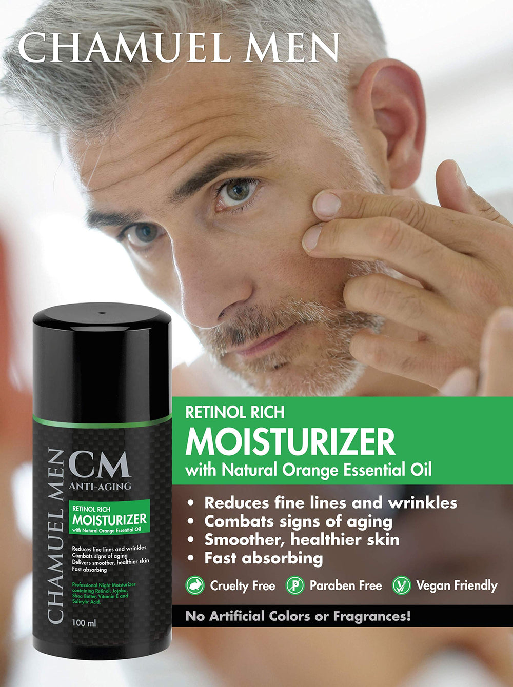 Aceite de semilla de jojoba en CHAMUEL MEN: equilibrio y suavidad.
