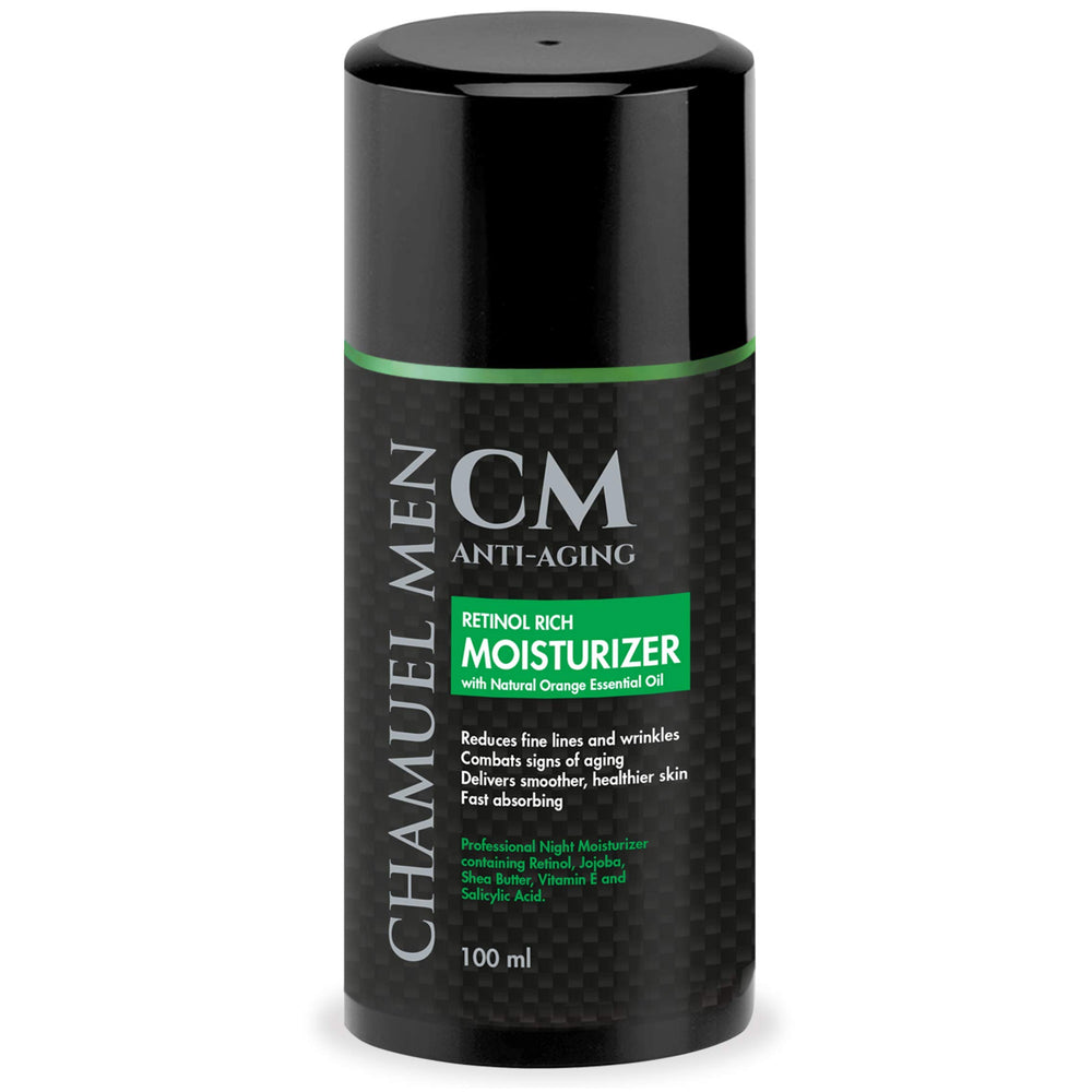 CHAMUEL MEN crema facial diaria 100 ml: hidratación duradera para la piel.