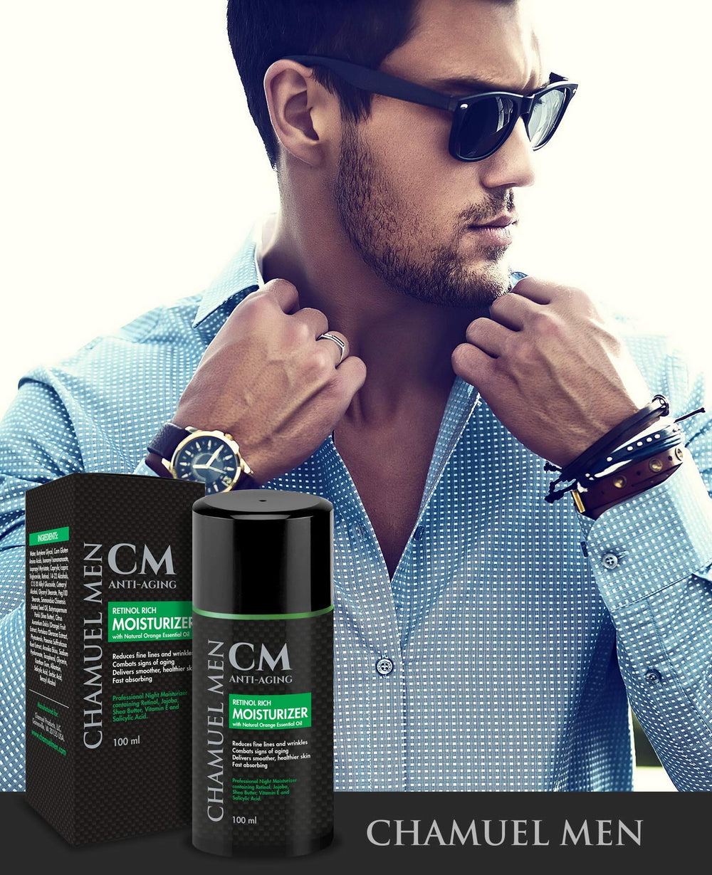 Envase principal de CHAMUEL MEN 100 ml: práctico para uso diario.