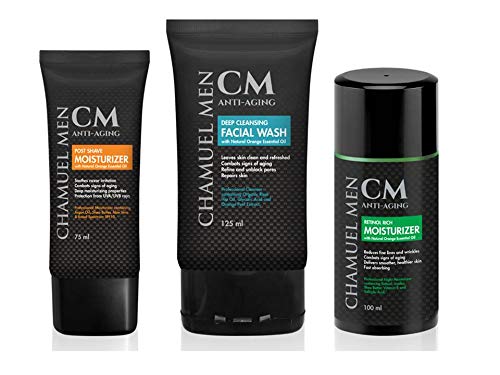 CHAMUEL MEN etiqueta clara: empaque informativo y fácil de leer.