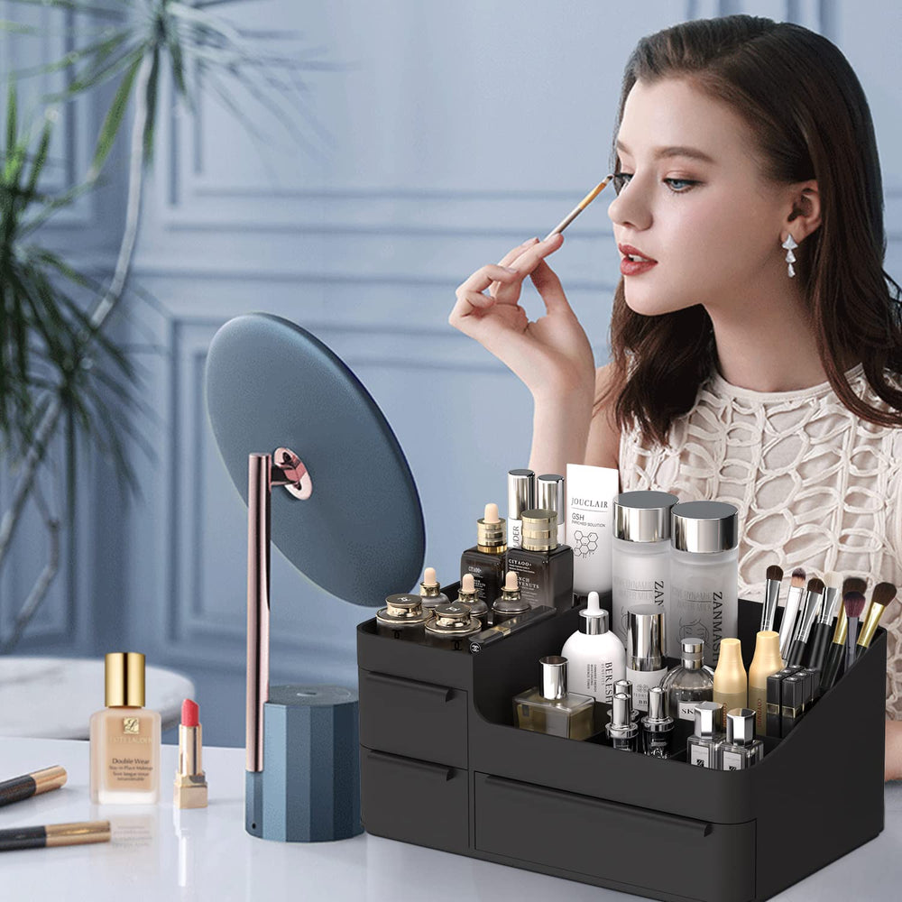 CHANCETSUI organizador de maquillaje 6 compartimentos para fácil acceso.