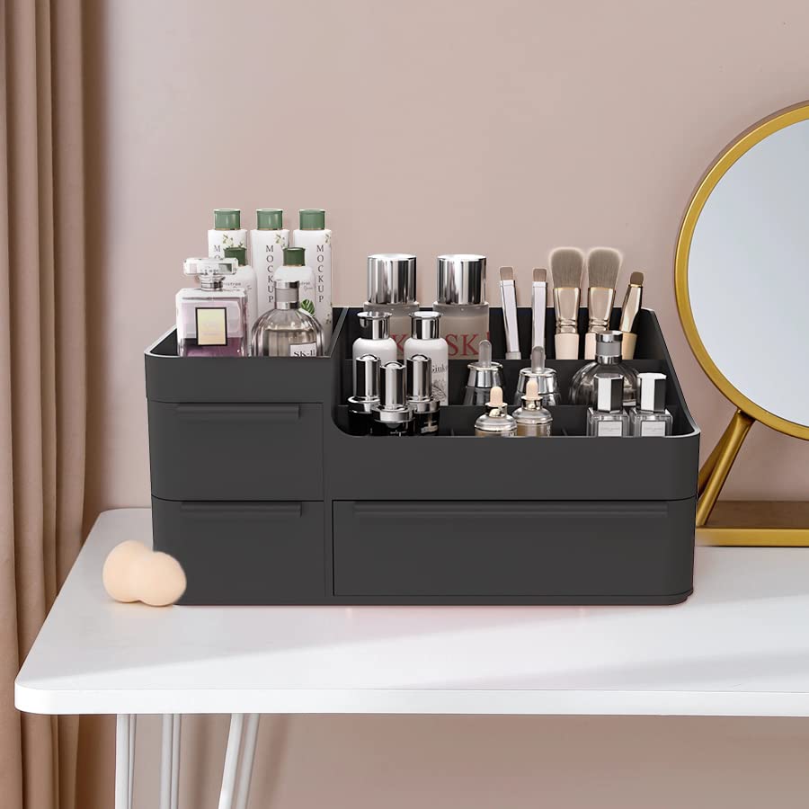 CHANCETSUI organizador de maquillaje con cajones apilables para ahorrar espacio.