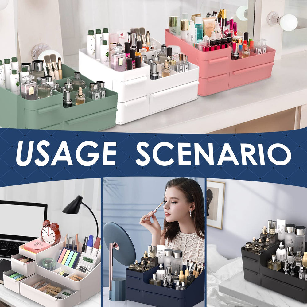 CHANCETSUI organizador de maquillaje espacio optimizado para rutina diaria de belleza.