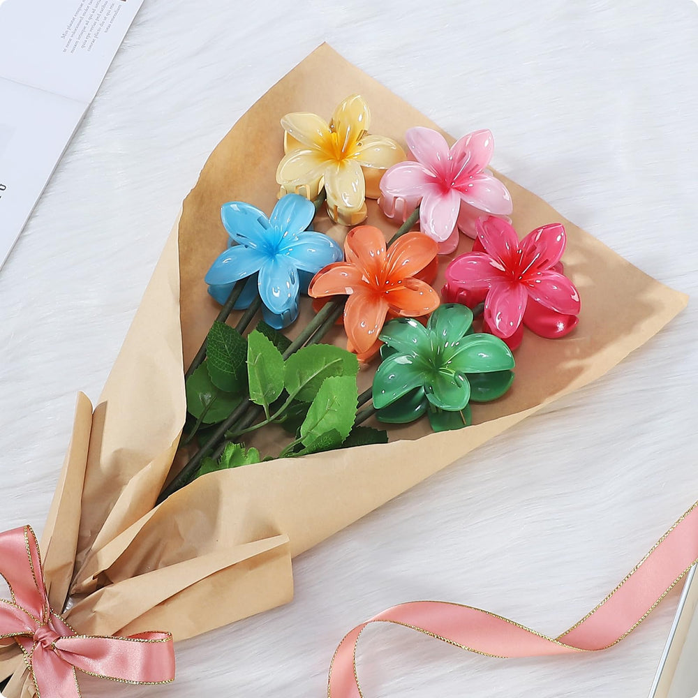 CHANDAT Pinza floral hawaiana rojo, añade color vibrante para salidas