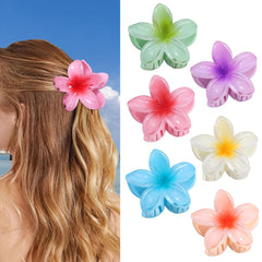 CHANDAT pinza flor hawaiana amarilla para recogidos ligeros.