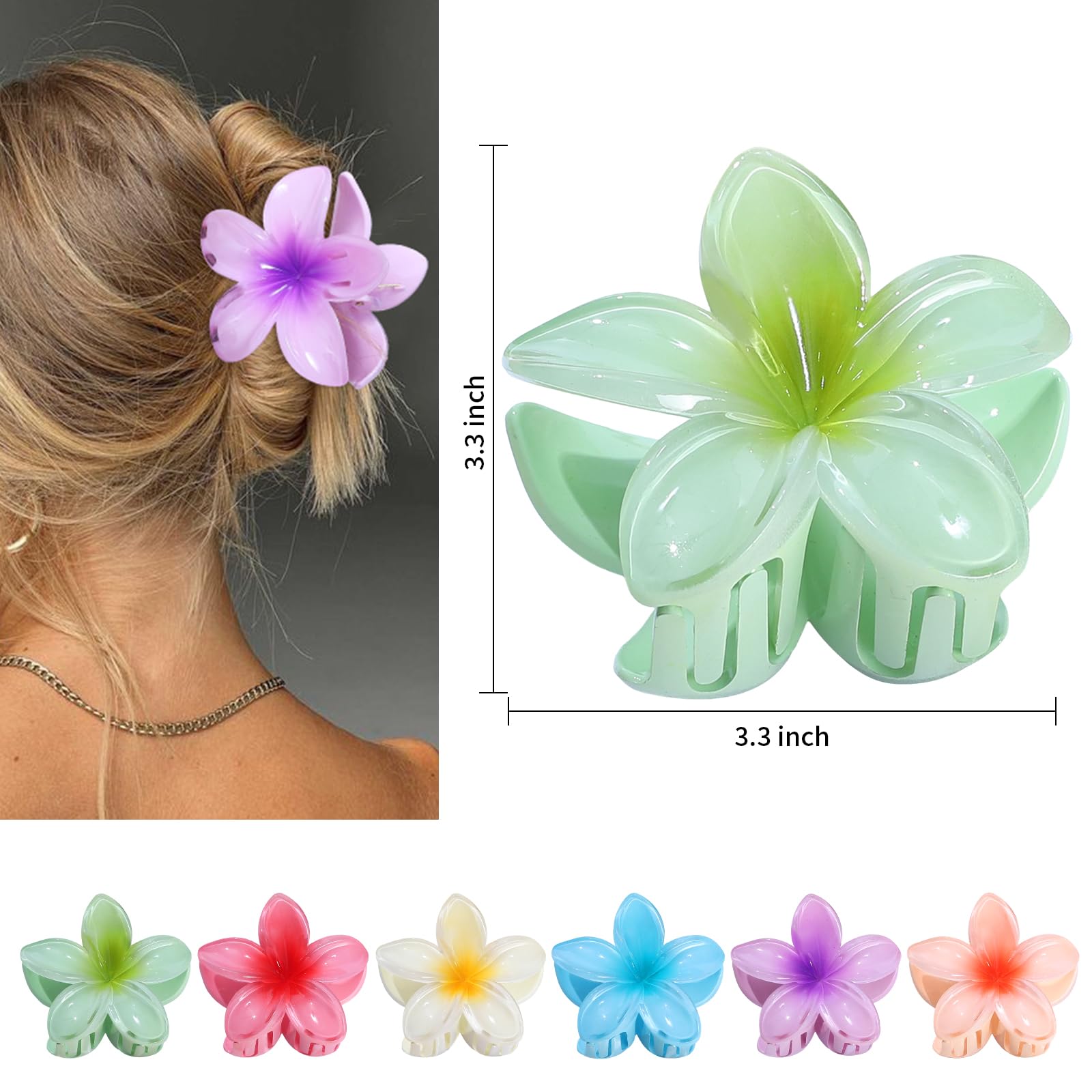 CHANDAT pinza flor hawaiana azul perfecta para estilos coloridos.