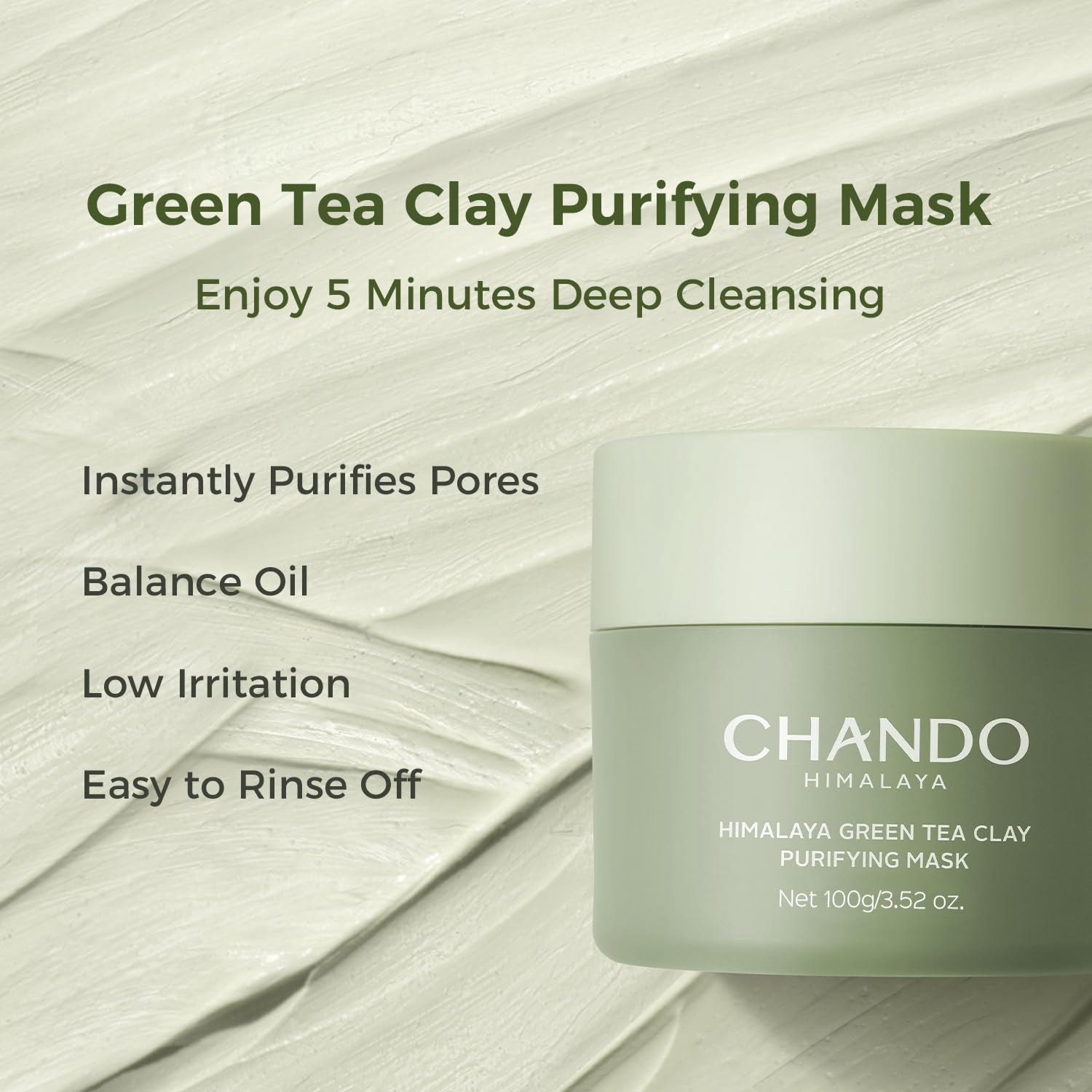 CHANDO HIMALAYA arcilla-verde-profundidad limpia poros y reduce brillo.