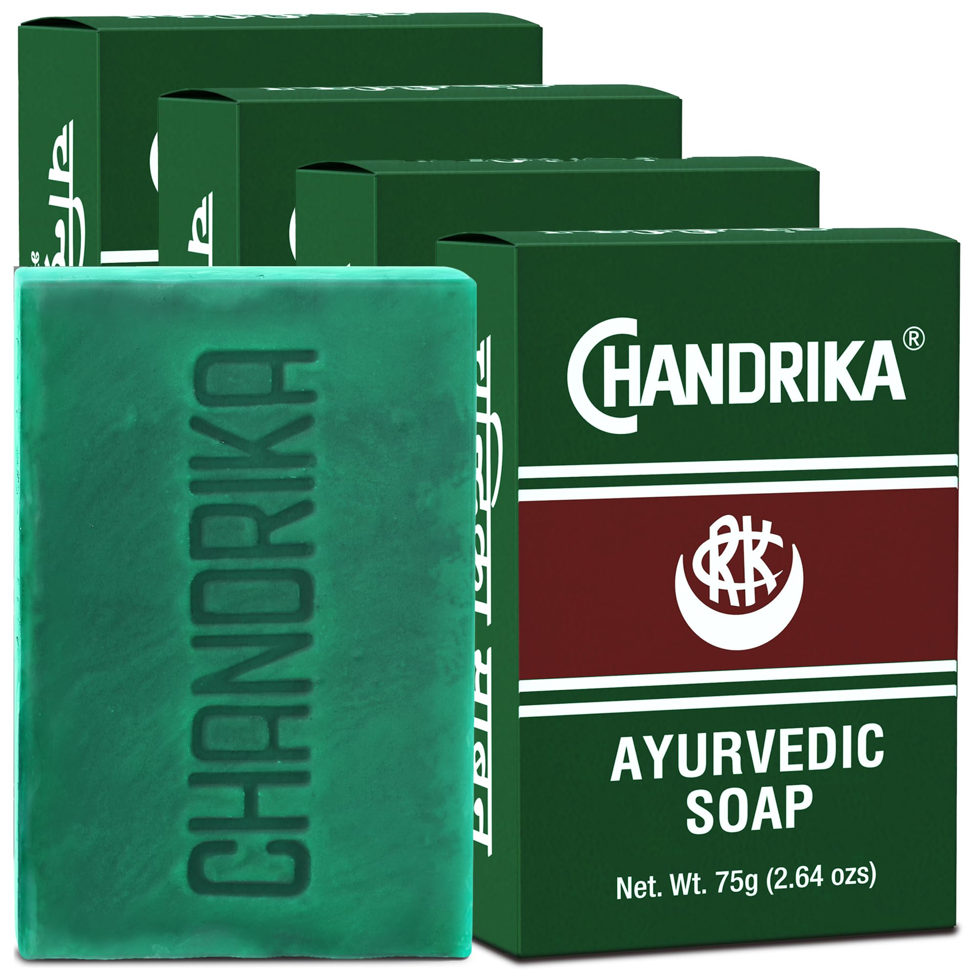 Jabón Chandrika Ayurveda, barra natural para limpieza suave diaria