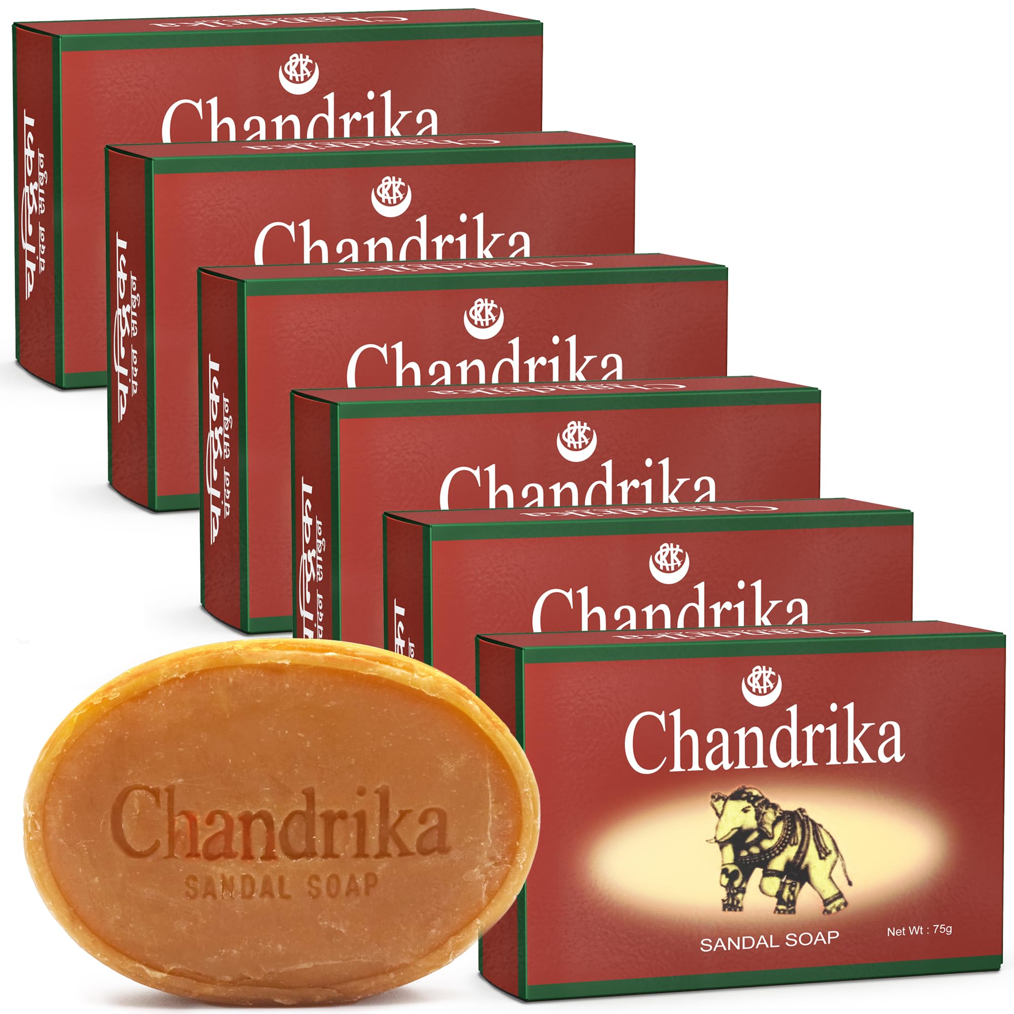 Chandrika Jabon Sandalo: barra suave para uso diario y cuidado suave de la piel