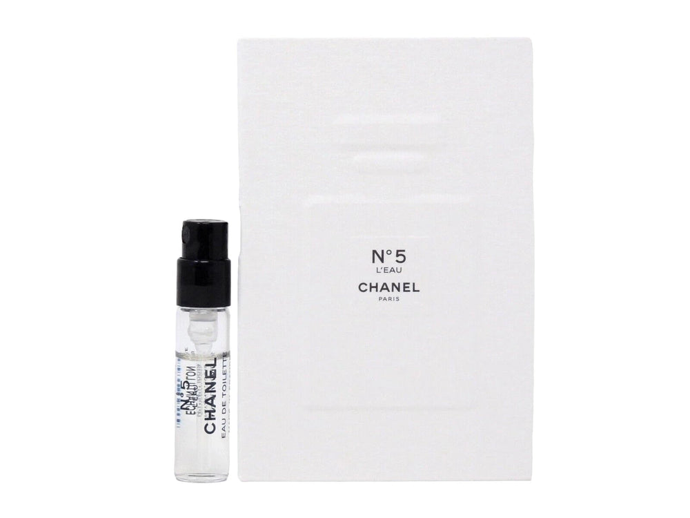 CHANEL No 5 L’Eau EDT sample bottle for daily floral wear.