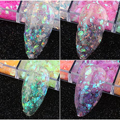 CHANGAR mezcla de lentejuelas para uñas, decoraciones brillantes