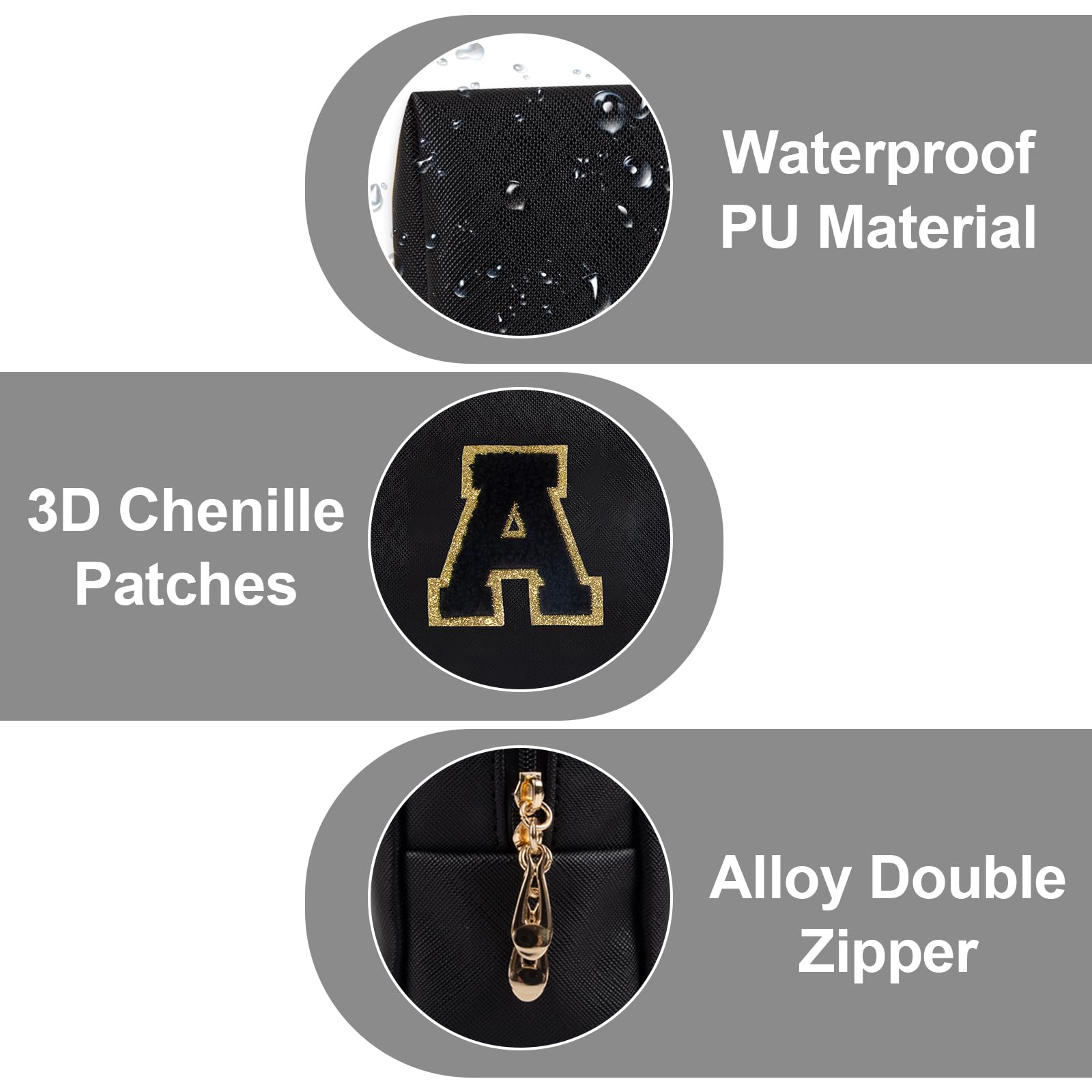Chaogreat bolso de maquillaje de gran capacidad para cosméticos y accesorios diarios.