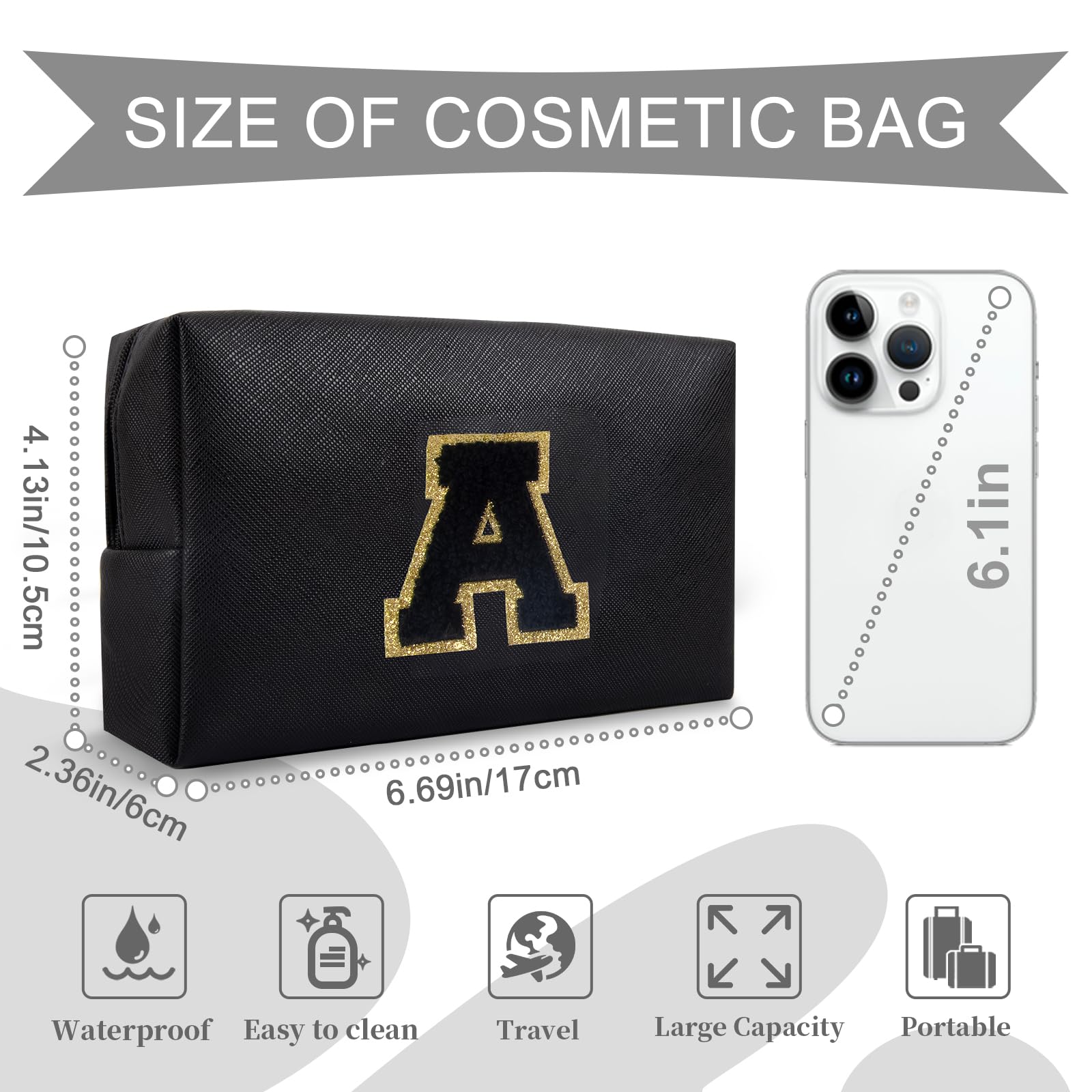 Chaogreat bolso de maquillaje personalizado, regalo único para fechas especiales y celebraciones.