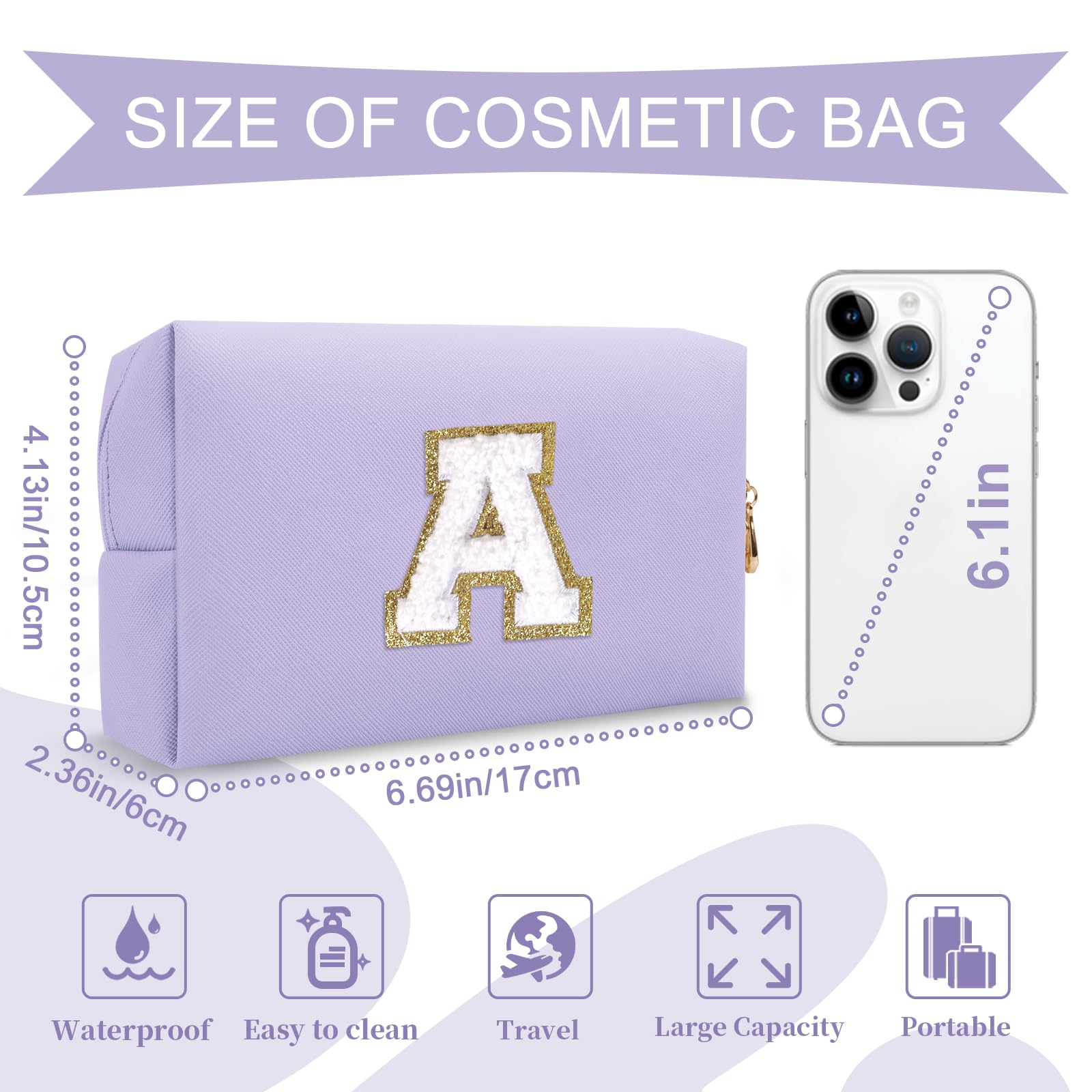 Estuche Chaogreat en PU impermeable protege cosméticos durante viajes.