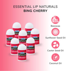 Lip Naturals Mini Bals cerise, usage pratique et parfum fruité.