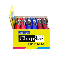 Chap-Ice Moisture SPF 15 lip balm stick for dry lips and windburn relief.