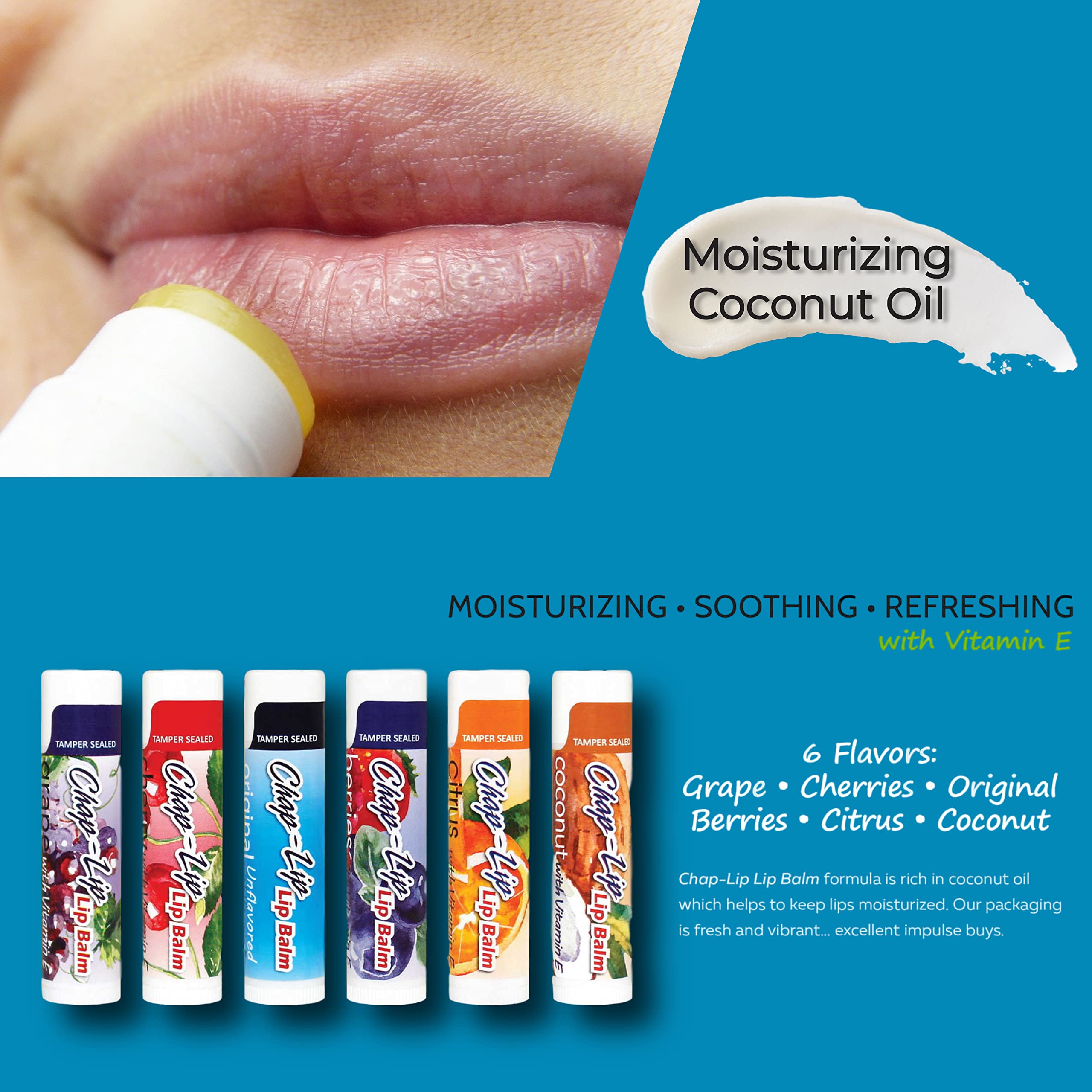 Chap-Lip Lip Balm sabor bayas, protección ligera contra el viento