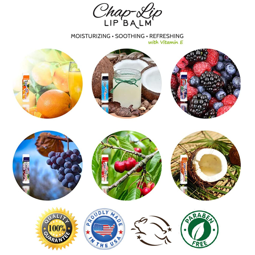 Chap-Lip Lip Balm sabor cítricos, sensación revitalizante en labios