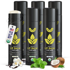 ChapChamp balsamo labial para hombres con menta, hidratacion rapida.