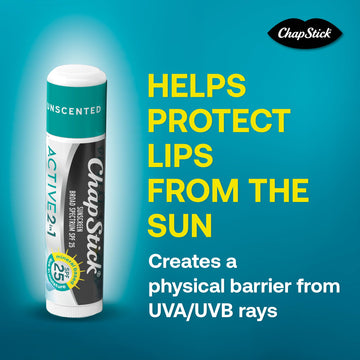 ChapStick Active 2 en 1, bálsamo compacto para bolsos.