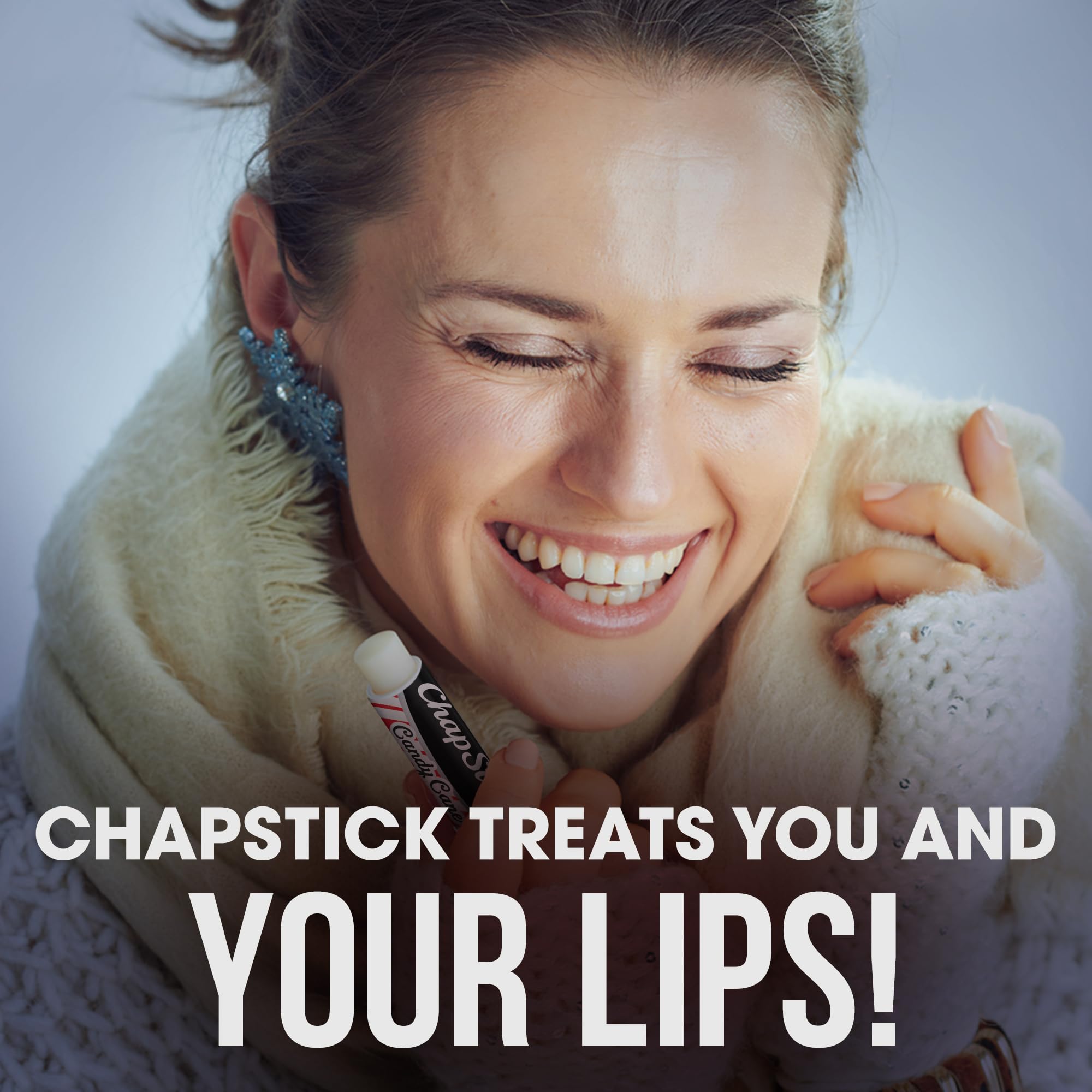 ChapStick bálsamo labial Bastón de caramelo, aplicación suave para labios secos.