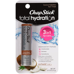 ChapStick bálsamo coco en tubo para hidratación diaria y suavidad.