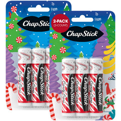ChapStick Candy Cane bálsamo labial refrescante para labios secos.