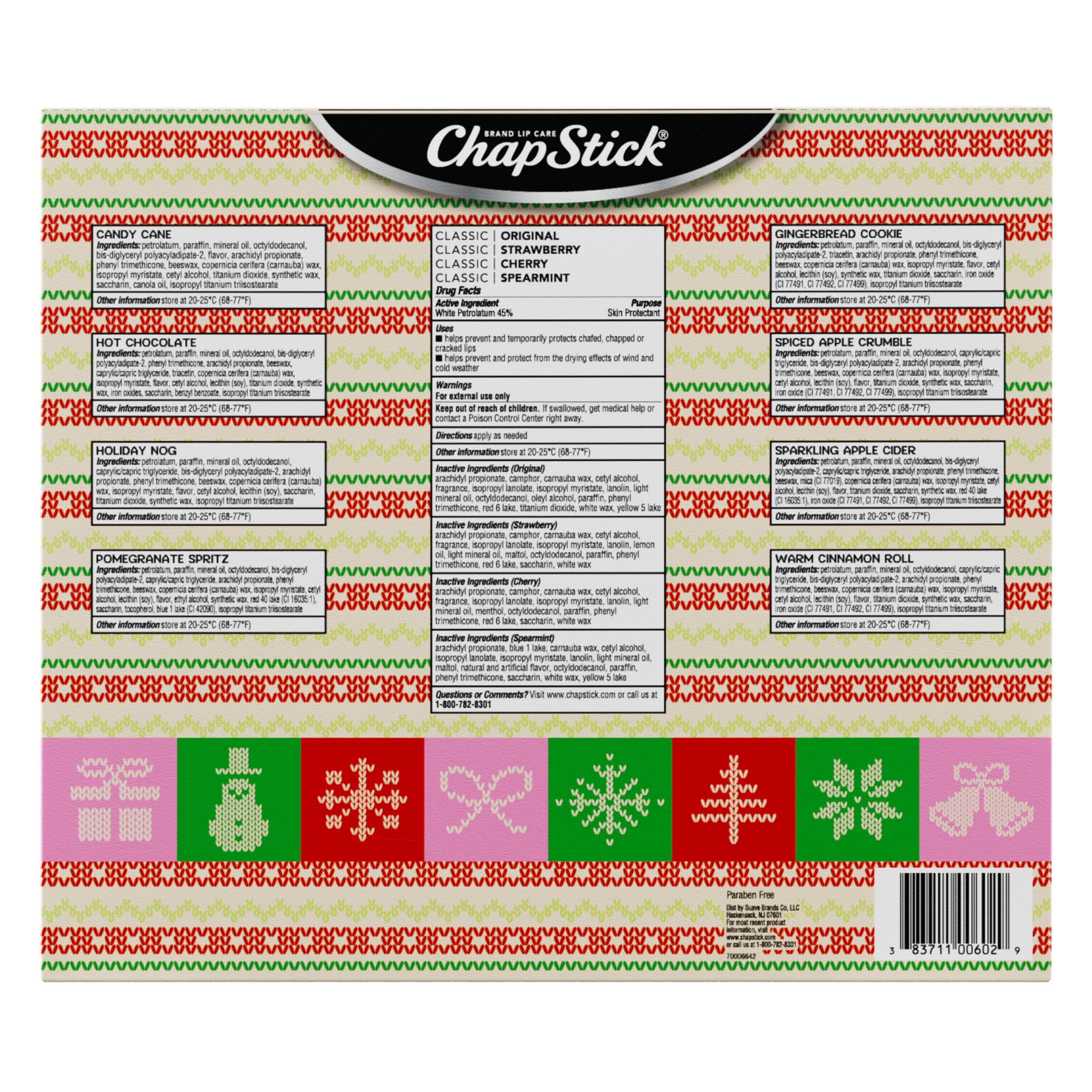 Empaque festivo de ChapStick ideal para intercambios y compañeros