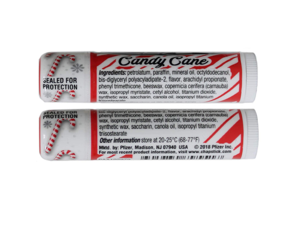 ChapStick Candy Cane: textura cremosa y fragancia mentolada, ideal para uso diario.