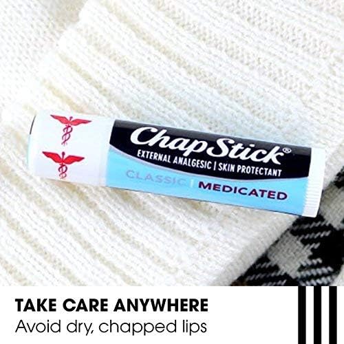 ChapStick Clásico Medicado textura cremosa, humectación para uso diario.