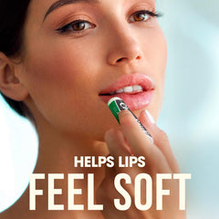 ChapStick Classic Spearmint bulk 12-pack closeup balm, refreshing mint feel.