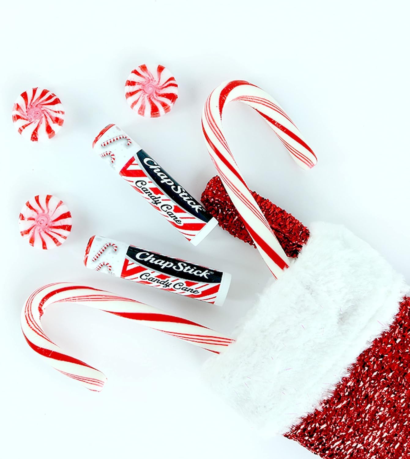 ChapStick Candy Cane envase compacto ideal para bolso.