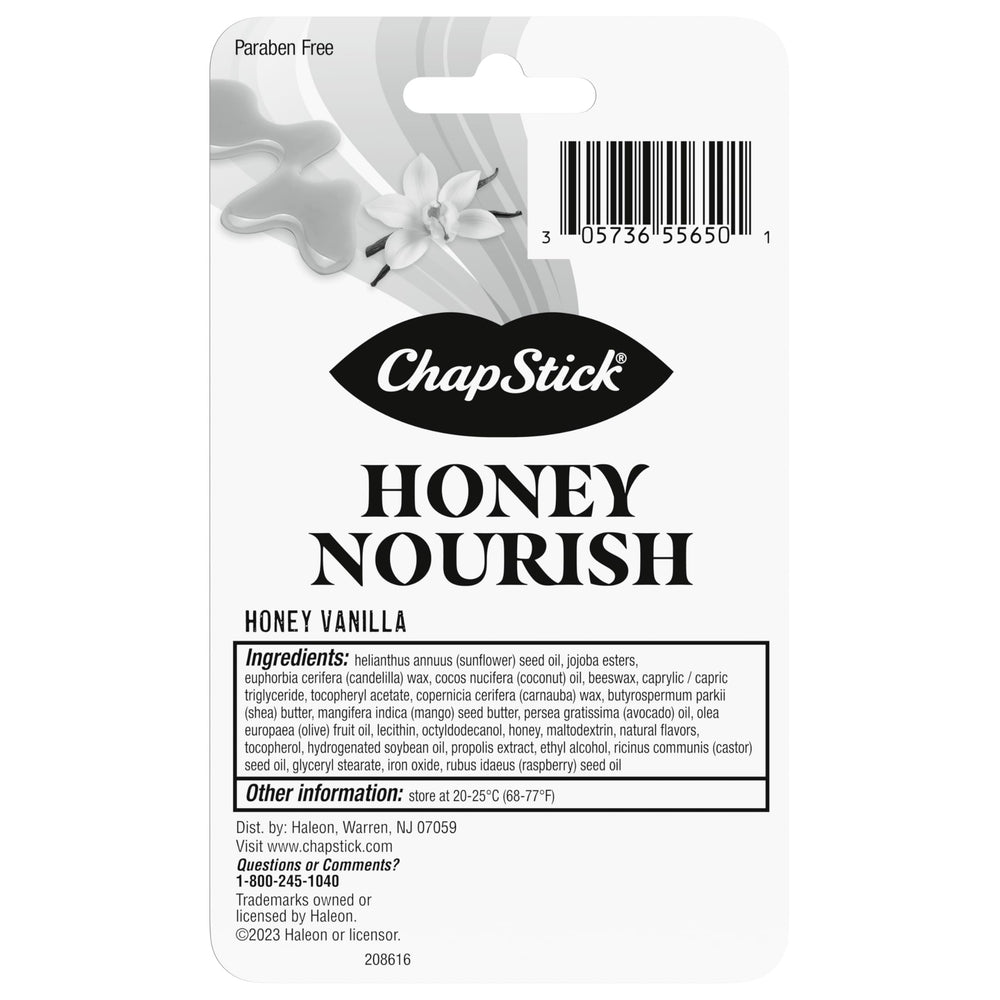 ChapStick Honey Nourish mantiene la humedad de labios con textura suave.
