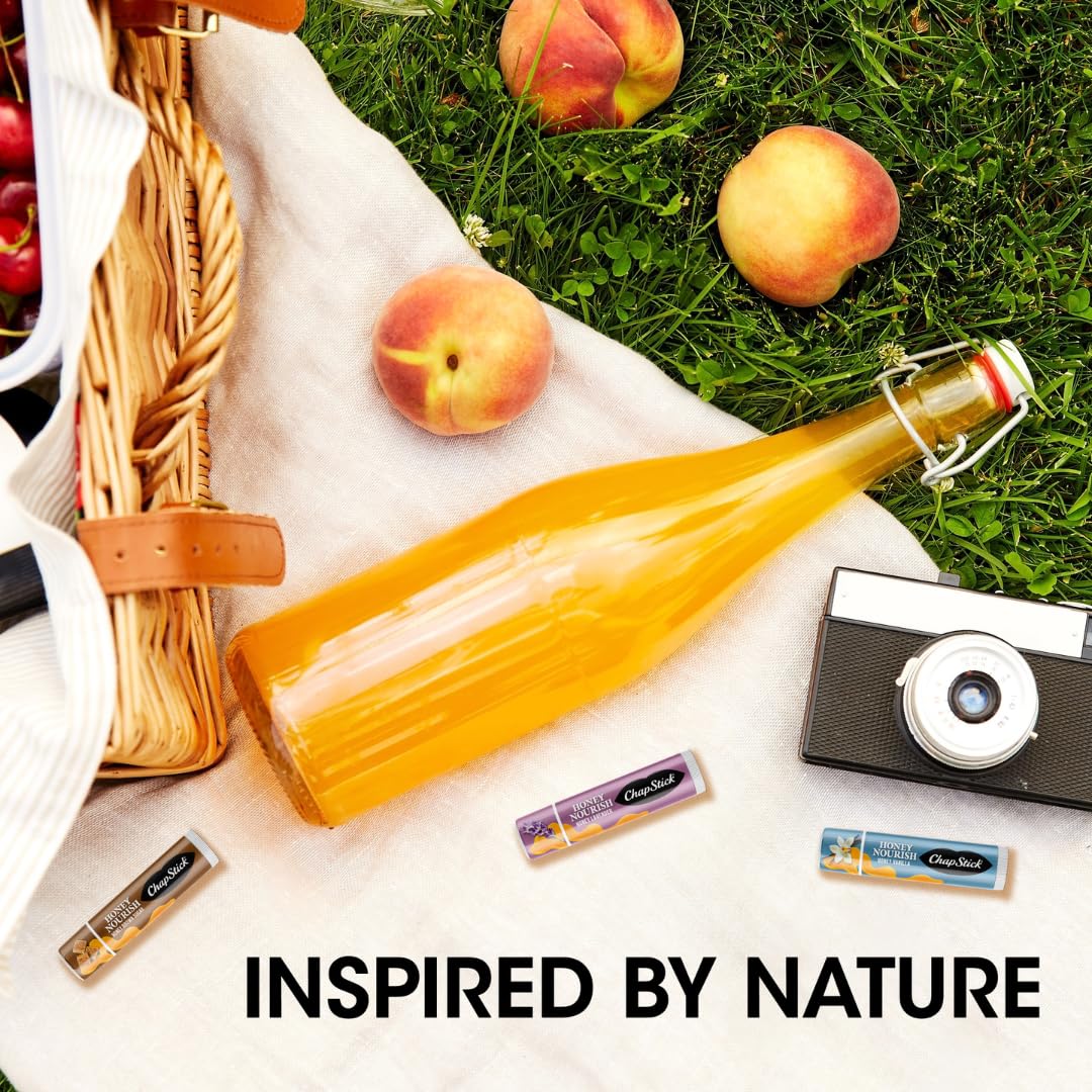 ChapStick Honey Nourish, sabor miel vainilla, cuidado suave y sin parabenos.