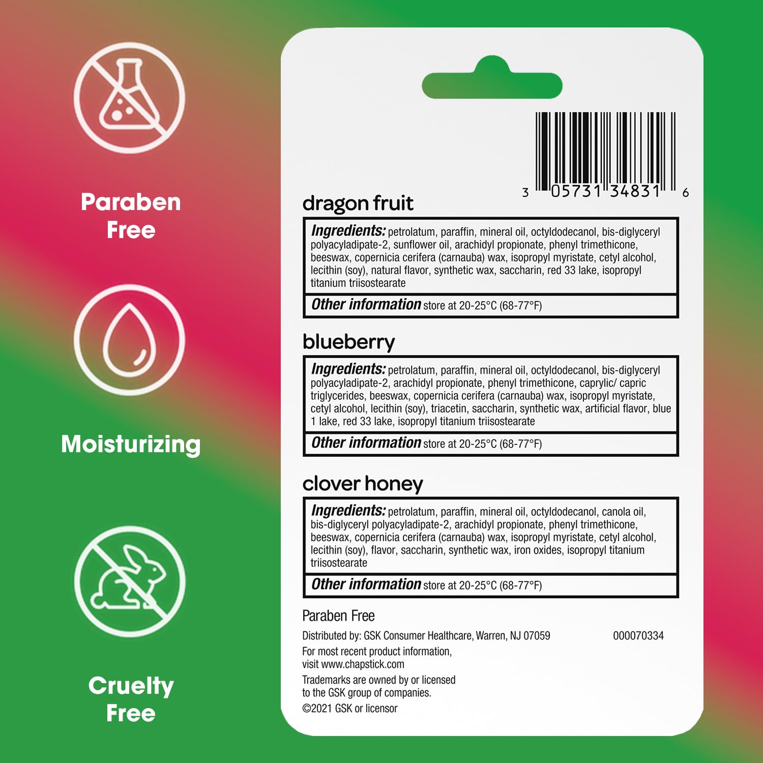 ChapStick Miel de Trébol – empaque compacto para llevar