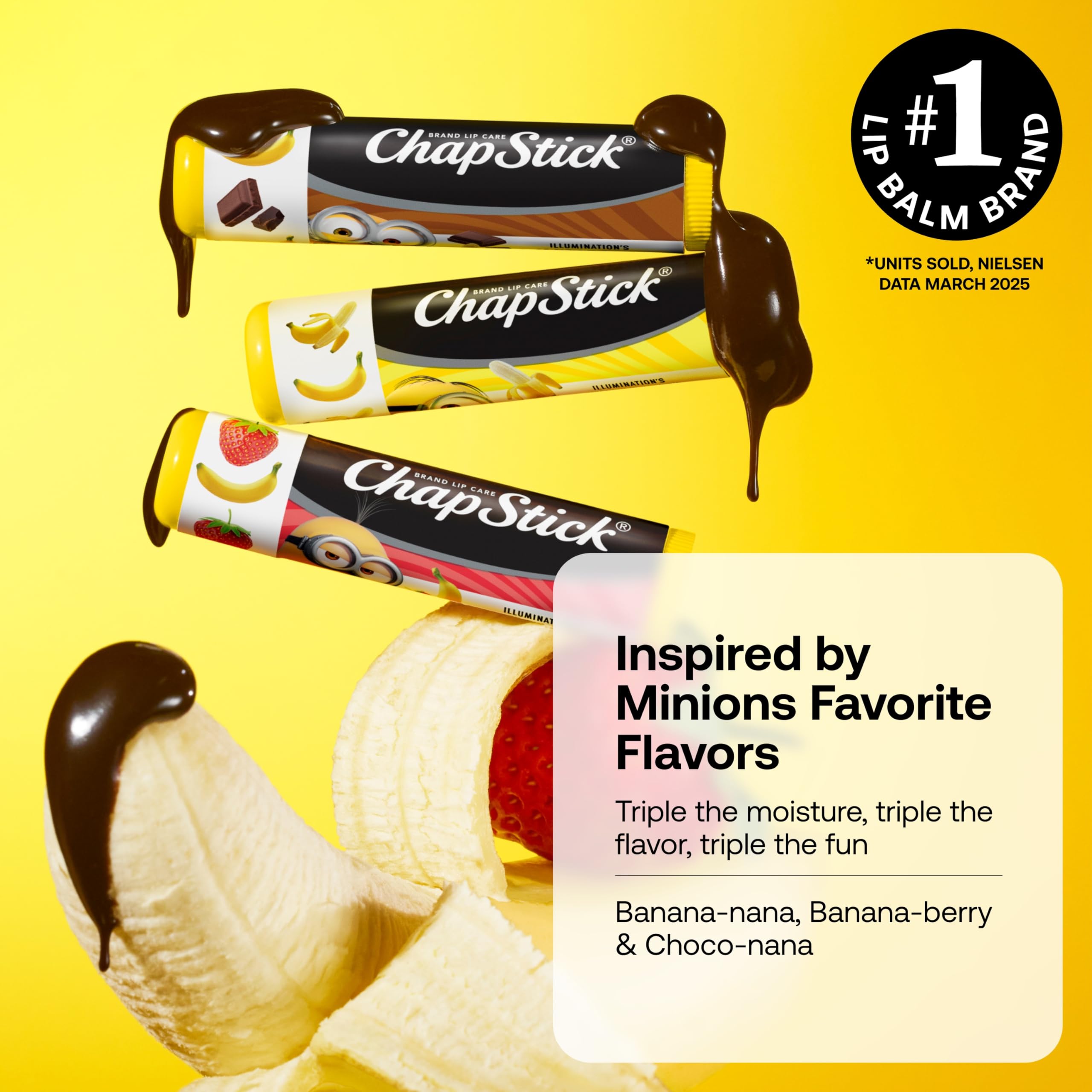 ChapStick Minions Banana-Nana, bálsamo suave para hidratar labios