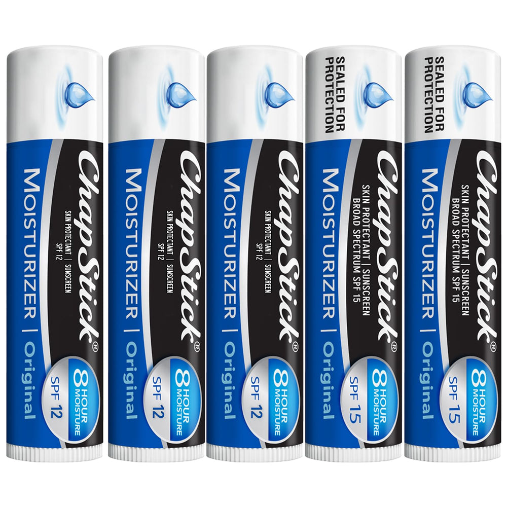 ChapStick Moisturizer 2-in-1 lipcare SPF 12 front tube delivers daily hydration.