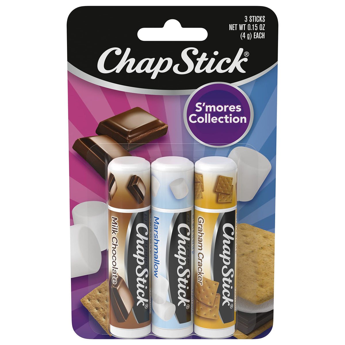 ChapStick S'more Colección: tres bálsamos para hidratación diaria de labios