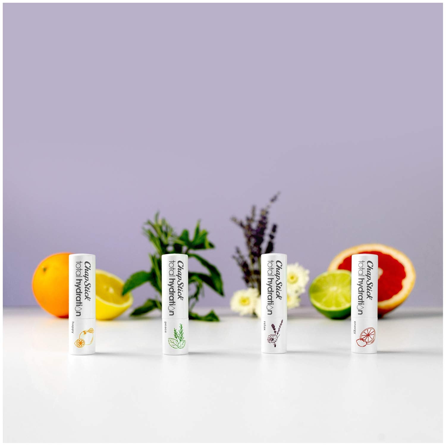 Ingredientes naturales en ChapStick Total Hydration Peace para cuidado diario